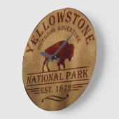Yellowstone Nationalpark Große Wanduhr (Winkel)