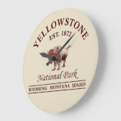 Yellowstone Nationalpark Große Wanduhr (Winkel)