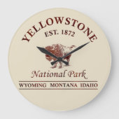 Yellowstone Nationalpark Große Wanduhr (Vorderseite)
