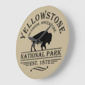 Yellowstone Nationalpark Große Wanduhr (Winkel)
