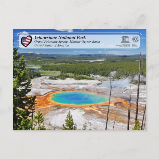 Yellowstone Nationalpark - Großer Prismatischer Fr Postkarte (Vorderseite)