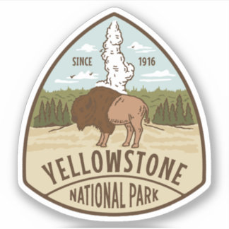 Yellowstone Nationalpark Grosser Vinyl Sticker