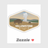 Yellowstone Nationalpark Grosser Vinyl Sticker (Blatt)