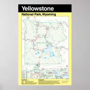 Yellowstone Nationalpark großes Plakat
