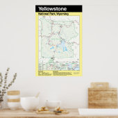 Yellowstone Nationalpark Grosses Poster (Küche)
