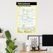 Yellowstone Nationalpark Grosses Poster (Heimbüro)