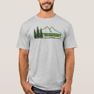 Yellowstone Nationalpark Grüne Streifen T-Shirt