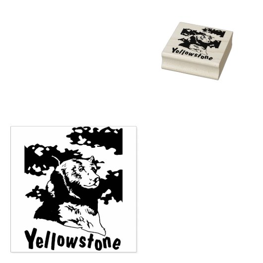 Yellowstone-Nationalpark Gummistempel (Stempel)