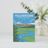 Yellowstone Nationalpark Hayden Tal Vintag Postkarte (Stehend Vorderseite)