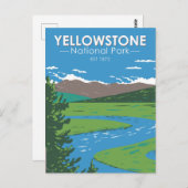Yellowstone Nationalpark Hayden Tal Vintag Postkarte (Vorne/Hinten)