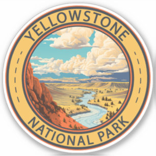 Yellowstone Nationalpark Hayden Tal Wandern Aufkleber