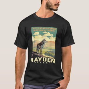 Yellowstone Nationalpark Hayden Valley Wolf WPA P T-Shirt
