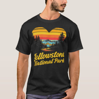 Yellowstone - Nationalpark Herz Vintage Liebe T-Shirt
