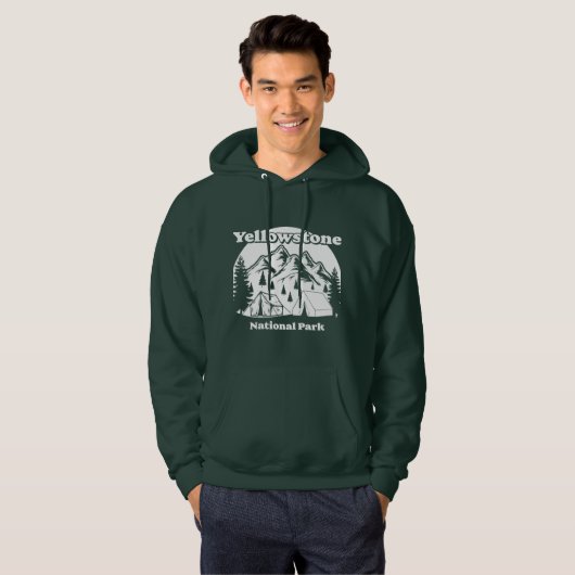 Yellowstone-Nationalpark Hoodie (Vorne ganz)