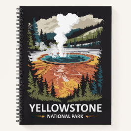 Yellowstone Nationalpark Hot Spring Notizblock