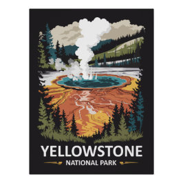 Yellowstone Nationalpark Hot Spring Poster