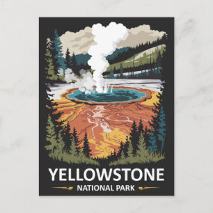 Yellowstone Nationalpark Hot Spring Postkarte