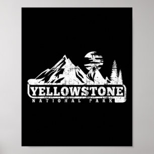 Yellowstone Nationalpark Ich liebe Wandern Fernweh Poster