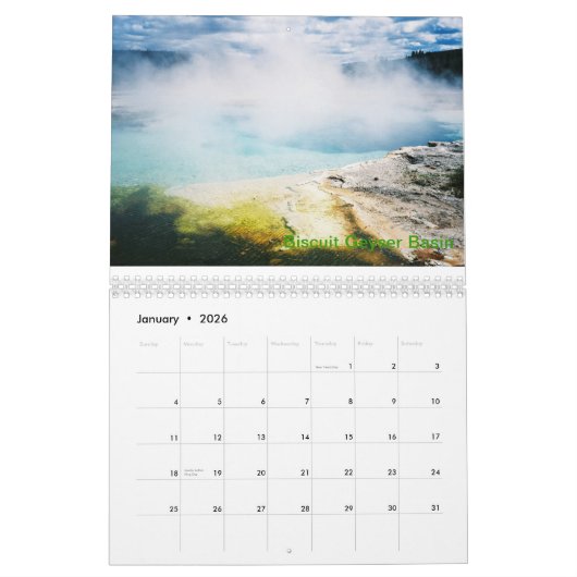 Yellowstone Nationalpark Kalender (Jan 2026)