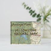 Yellowstone Nationalpark Karte (Stehend Vorderseite)