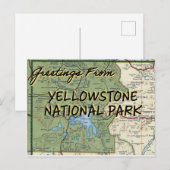 Yellowstone Nationalpark Karte (Vorne/Hinten)