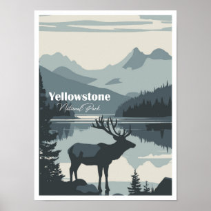 Yellowstone-Nationalpark Kunstwerk Reiseort Poster