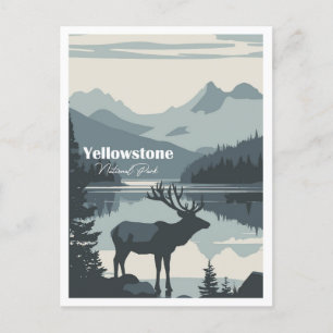 Yellowstone-Nationalpark Kunstwerk Reiseort  Postkarte