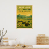 Yellowstone-Nationalpark - Lamar-Tal V01 Poster (Küche)