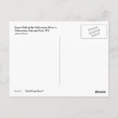 Yellowstone Nationalpark Landschaftliche Aussicht Postkarte (Rückseite)