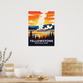 Yellowstone Nationalpark – Lebendiger Geysir Poster (Küche)
