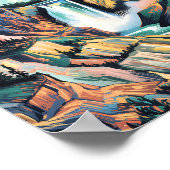 Yellowstone-Nationalpark Lower Falls Vibrant Poster (Ecke)