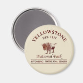 Yellowstone Nationalpark Magnet (Vorderseite/Rückseite)