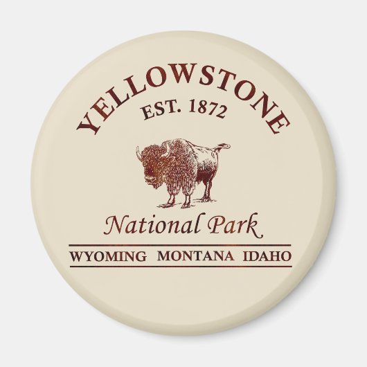 Yellowstone Nationalpark Magnet (Vorne)