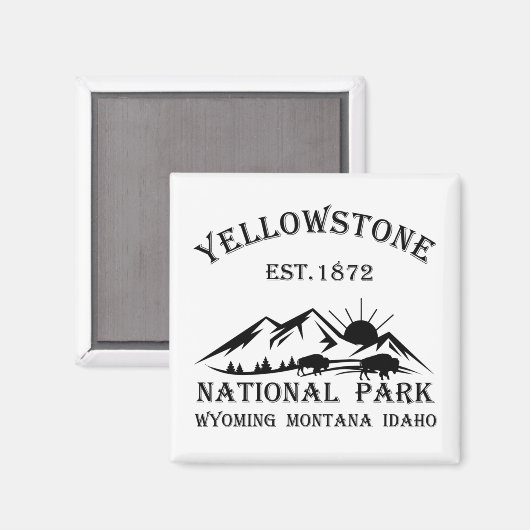 Yellowstone Nationalpark Magnet (Vorderseite/Rückseite)