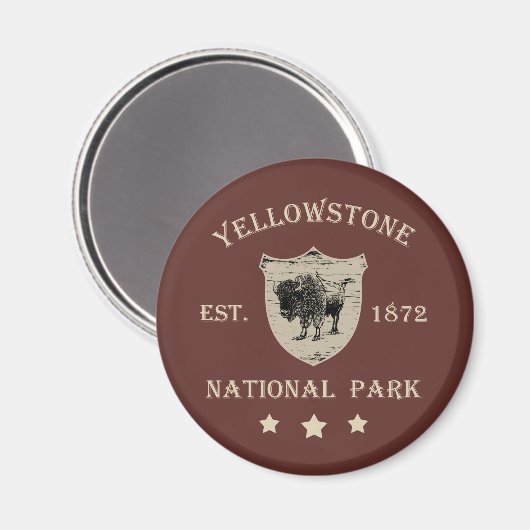 Yellowstone Nationalpark Magnet (Vorderseite/Rückseite)