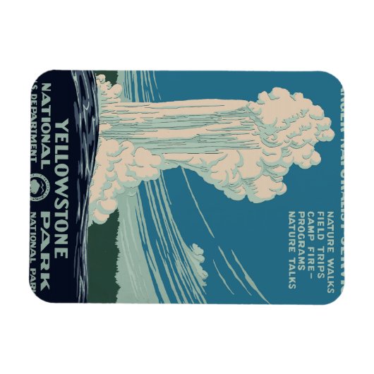 Yellowstone-Nationalpark Magnet (Horizontal)