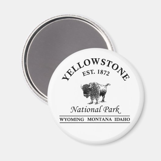 Yellowstone Nationalpark Magnet (Vorderseite/Rückseite)
