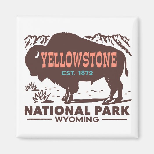 Yellowstone-Nationalpark Magnet (Vorne)