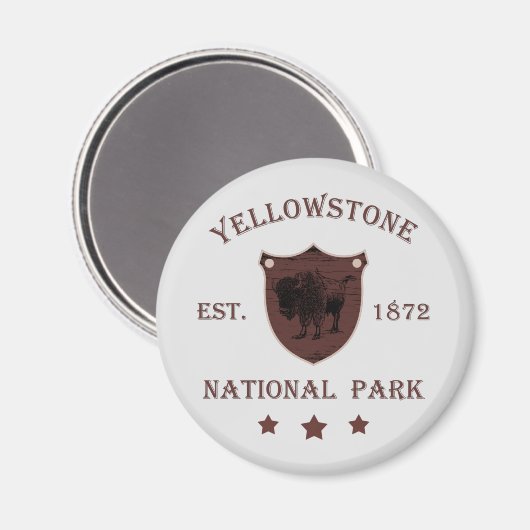 Yellowstone Nationalpark Magnet (Vorderseite/Rückseite)