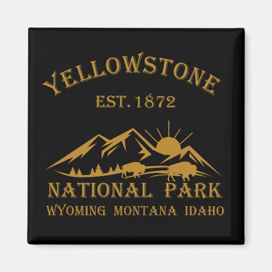 Yellowstone Nationalpark Magnet (Vorne)