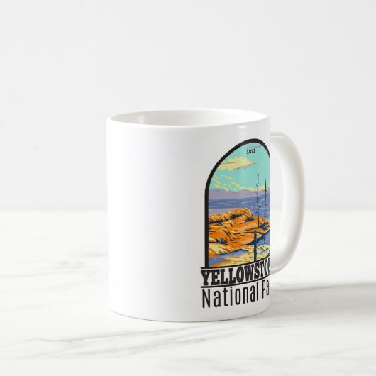 Yellowstone Nationalpark Mammot Hot Springs Kaffeetasse (VorderseiteRechts)
