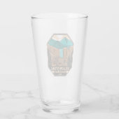 Yellowstone Nationalpark Minimal Bison Retro Glas (Rückseite)