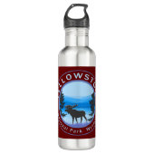 Yellowstone Nationalpark Moose Edelstahlflasche (Vorderseite)