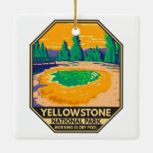 Yellowstone Nationalpark Morgenröte Keramikornament (Rückseite)