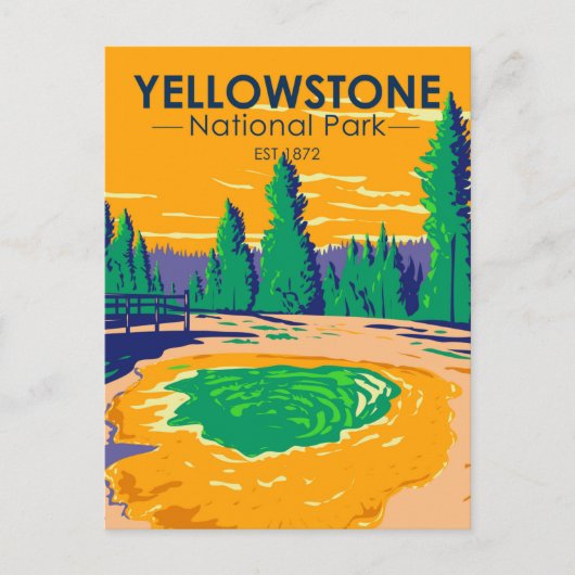 Yellowstone Nationalpark Morgenröte Postkarte (Vorderseite)