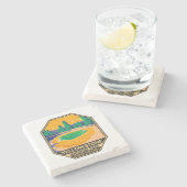 Yellowstone Nationalpark Morgenröte Steinuntersetzer (Seitenansicht)