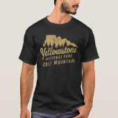 Yellowstone Nationalpark Mountains Vintag T-Shirt (Vorderseite)