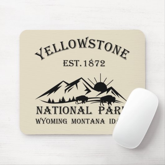 Yellowstone Nationalpark Mousepad (Mit Mouse)
