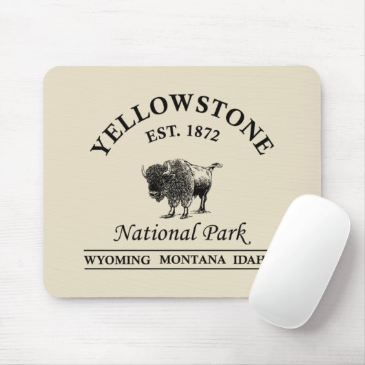 Yellowstone Nationalpark Mousepad (Mit Mouse)