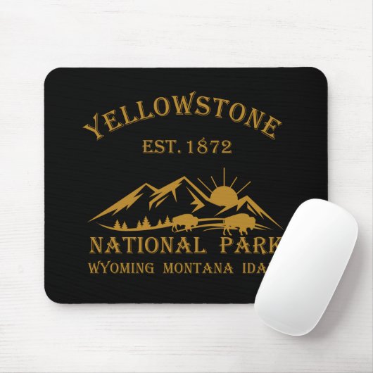 Yellowstone Nationalpark Mousepad (Mit Mouse)